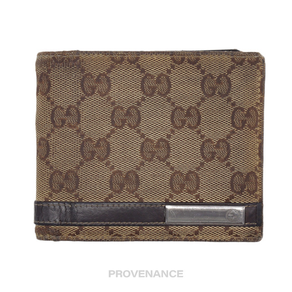 🔴 Gucci Bifold Wallet - GG Canvas Brown - Picture 1 of 9